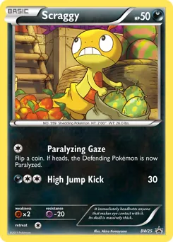 BW Black Star Promos Scraggy Pokémon card